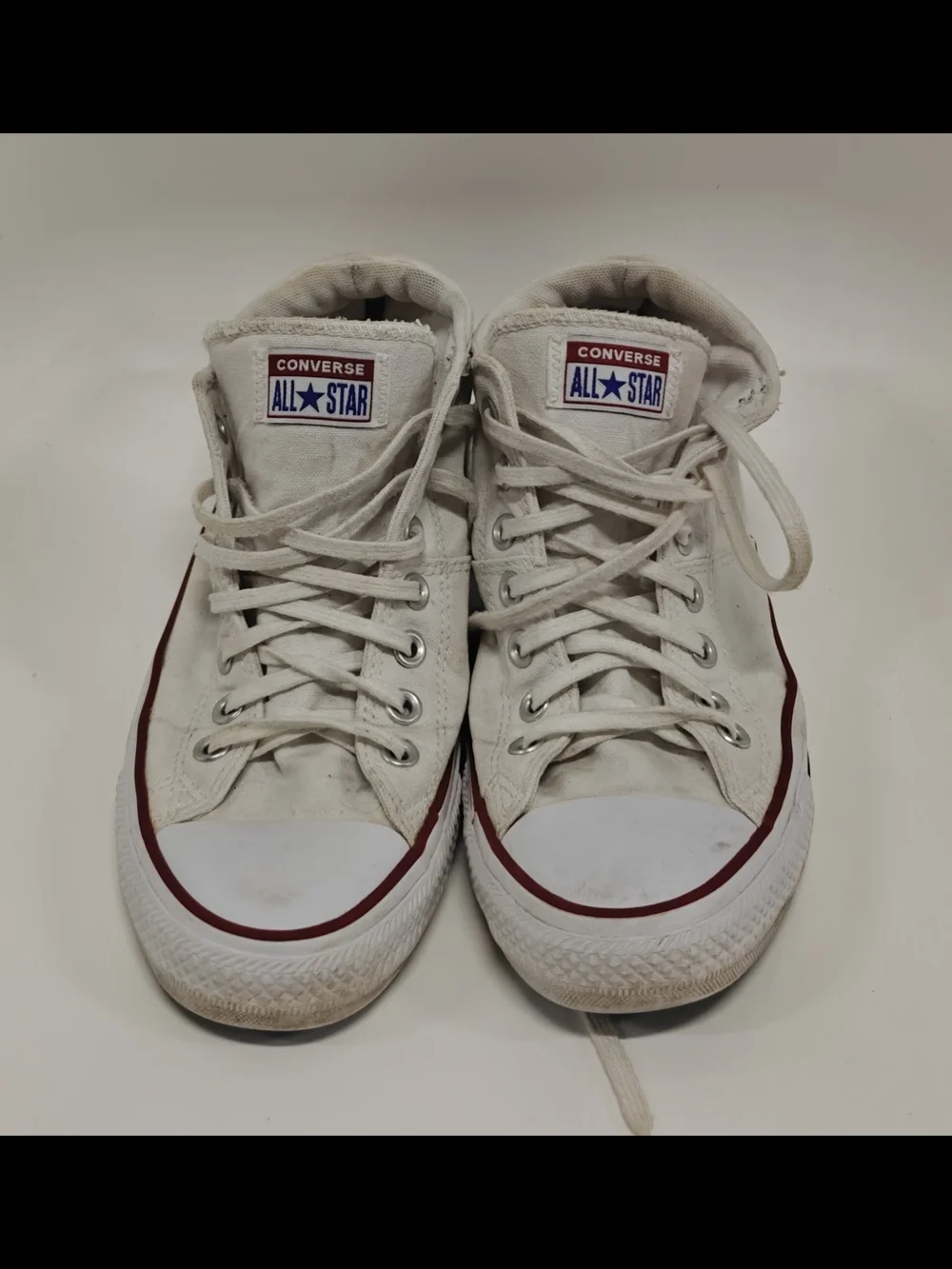 Converse CTAS Madison Mid White Canvas Sneakers Women’s Size 10 Lace Up Casual S